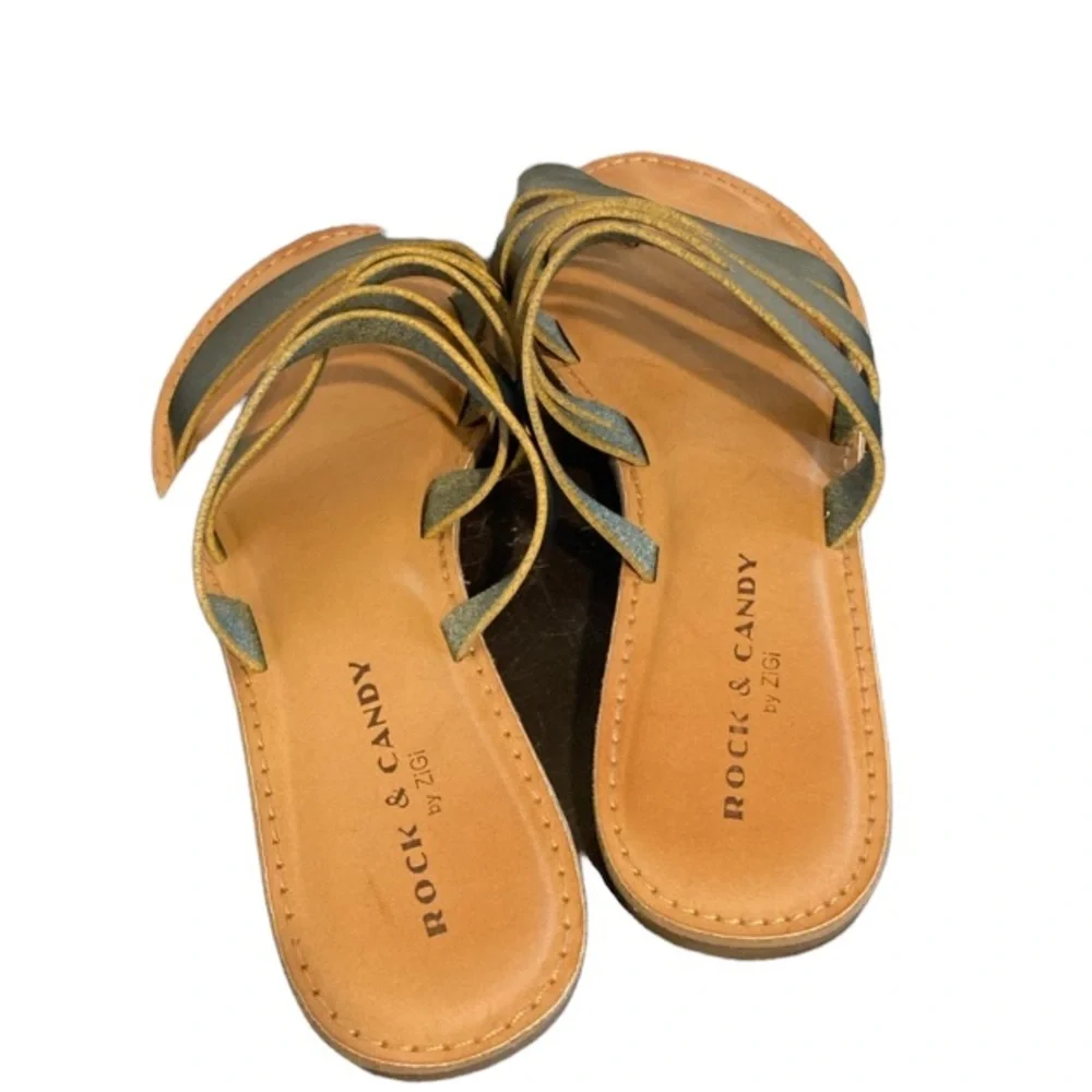 Rock & Candy Green and Tan Sandals - Picture 4 of 5